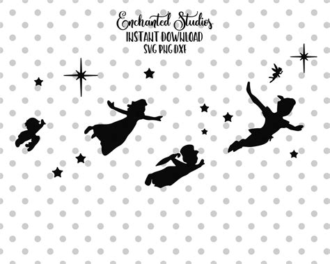 Peter Pan Silhouette Flying Never Grow Up