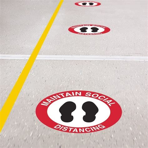 Floor Marking Sign Maintain Social Distancing