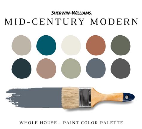 Sherwin Williams Mid Century Modern Color Palette Nish
