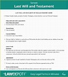 Simple Will Template Free Of Last Will & Testament Legal forms software ...