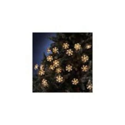 Hofert 25 White Snowflake Led Micro Christmas Lights 8 Ft Green Wire