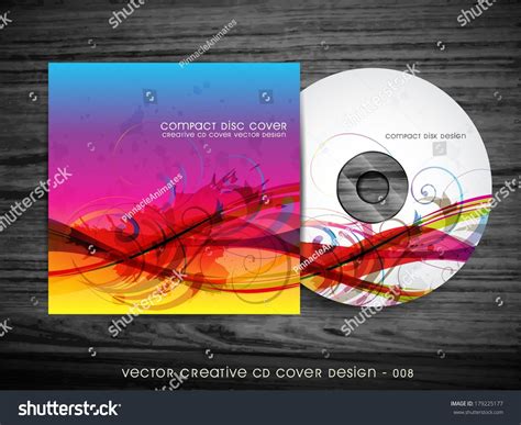 Colorful Abstract Style Cd Cover Design Stock Vector 179225177
