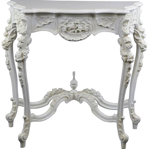 Vintage Rococo White Console Table (With images) | White console table, Console table, English decor