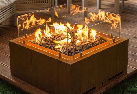 Biolite has designed the portable flame box with a fan and 51 airjets across its body that add oxygen to a lit fire. Indoor Smokeless Corten Steel Large Propane Fire Pit - Buy ...