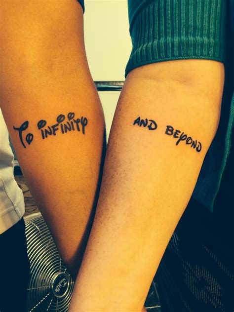 couple infinity and beyond tattoos