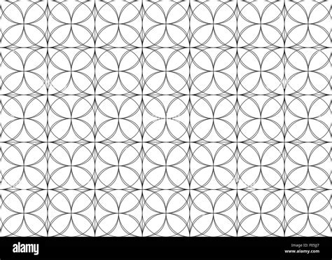 Fully Editable Seamless Geometric Repeat Pattern Outline With No Fill