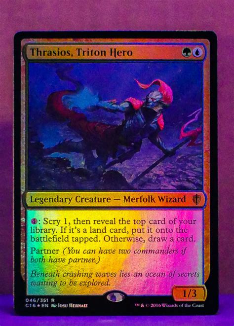 Foil Thrasios Triton Hero From Commander 2016 Proxy