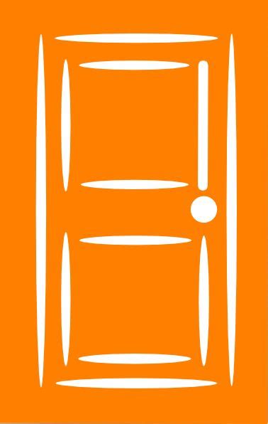 Shut Door Orange Door Clip Art Vector Clip Art Online Royalty Free