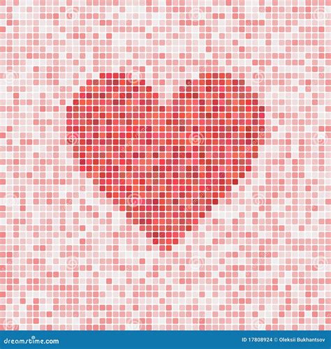 Heart Mosaic Stock Vector Illustration Of Square Pattern 17808924
