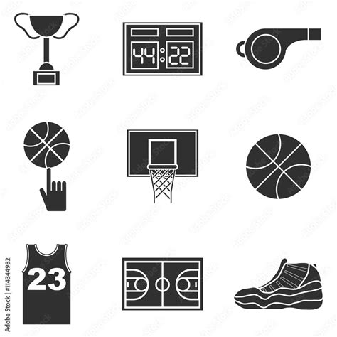 Vettoriale Stock Basketball Icon Set Adobe Stock