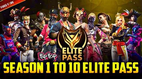 Free Fire All Elite Pass Season 1 To 10 Elite Pass Youtube