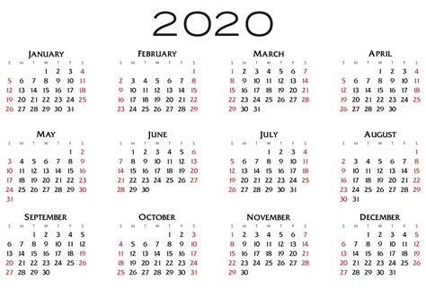 Calendario 2020 Stock De Foto Gratis Public Domain Pictures