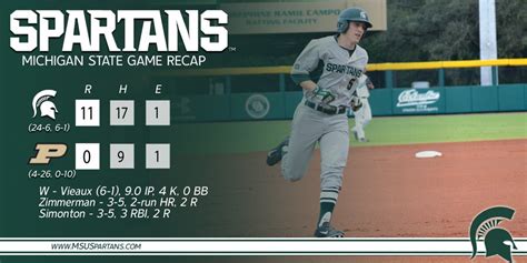 Michigan State Baseball On Twitter Spartans Take The Series Opener At