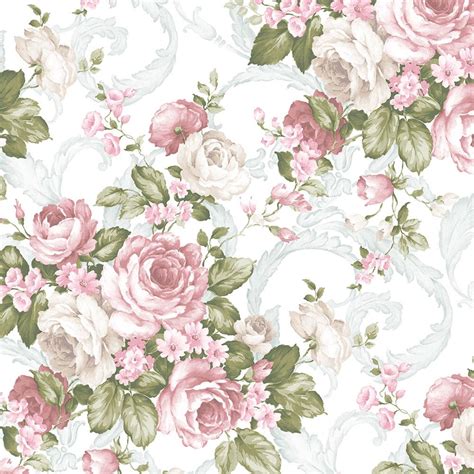 Norwall Grand Floral Wallpaper Ch22531 The Home Depot