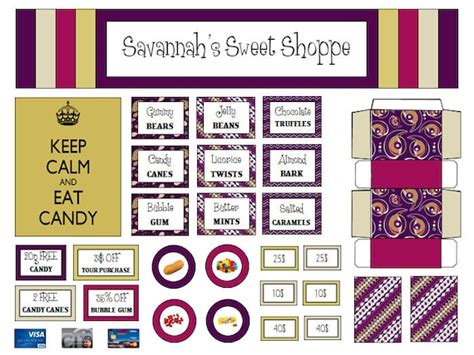 Items Similar To 18 Inch Doll Custom Candy Shop Printables Sent To