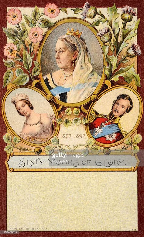 A Vintage Postcard Celebrating The Diamond Jubilee Of Queen Victoria