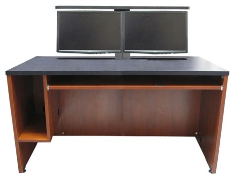 Ds 6030 Computer Desk With Dual Monitor Lift Exact Furniture Av Iq