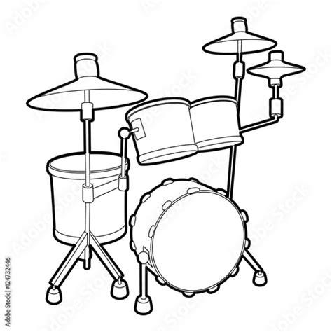 Drum Icon Outline Isometric Illustration Of Drum Vector Icon For Web