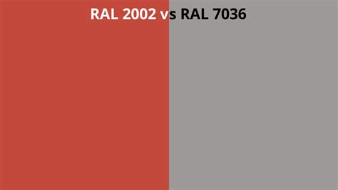 RAL 2002 Vs 7036 RAL Colour Chart UK