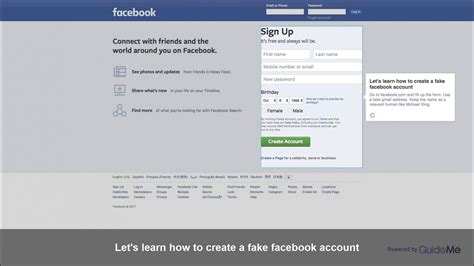 How To Create A Fake Account On Facebook And Spy On Others Facebook