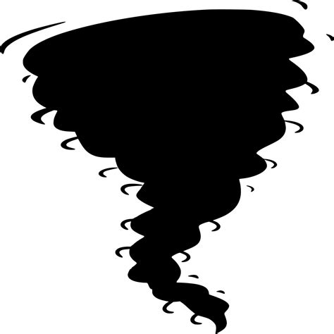 Vector Silhouette Of Tornado On White Background 23105074 Vector Art At