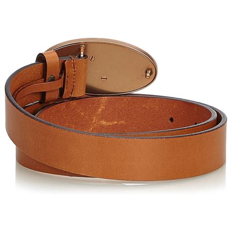 Gucci Brown Leather Lined G Belt Ref123112 Joli Closet