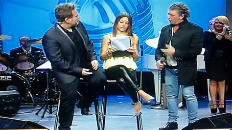 Italian Tv Presenter Woman With Leather Pants Youtube