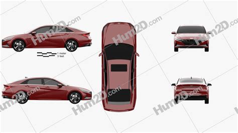 Hyundai Elantra Us Spec 2020 Blueprint In Png Download Vehicles Clip