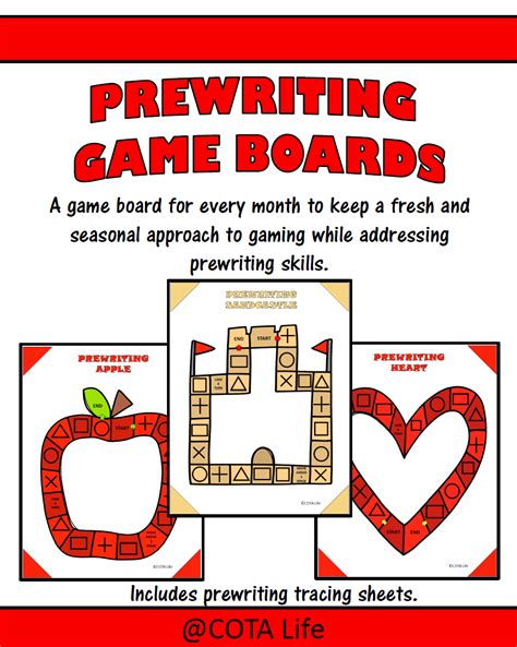 Prewriting Game Boards Your Therapy Source