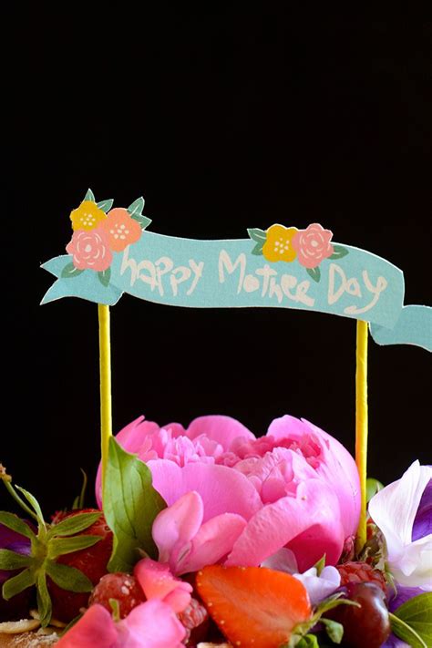 Craquez pour ce magnifique cake topper happy mother's day. Free Printable Mother's Day Cake Topper | Gateau fete des ...