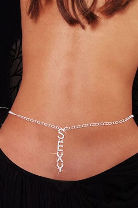 Sexy Rhinestone Belly Chain And Lower Back Rakes Alab