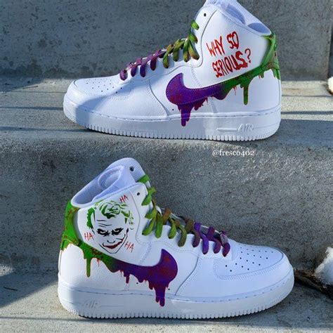 Custom Joker Nike Air Force 1s Nike Shoes Air Force Shoes Sneakers