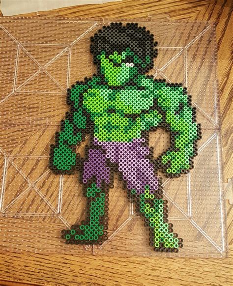 Perler Bead Hulk God Bless Hama Beads Perler Beads Perler