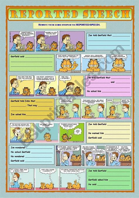 A Comic Strip About The Story Of Garfield And His Friends