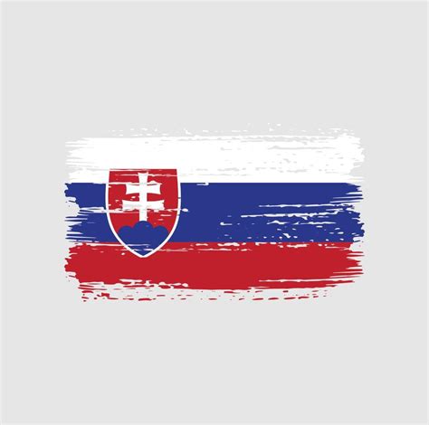 Slovakia Flag Brush Strokes National Flag 6738676 Vector Art At Vecteezy