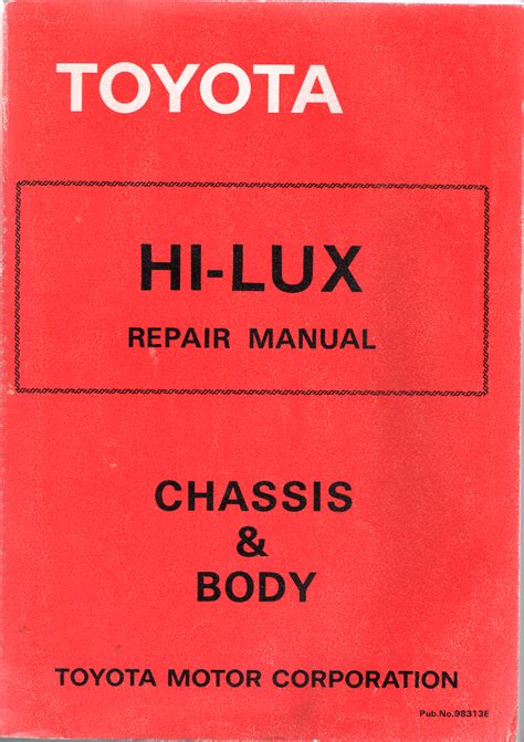 Toyota Hilux Rn30 Rn40 Chassis Body Workshop Manual Used Australia