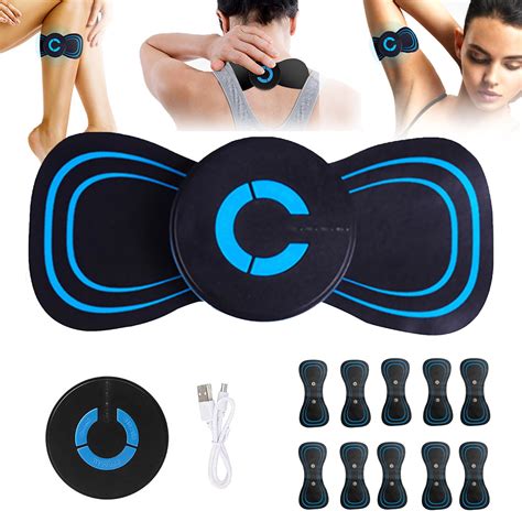 Portable Neck Massager Electric Cervical Meridian Massager With 10 Pcs Massage Stickers For