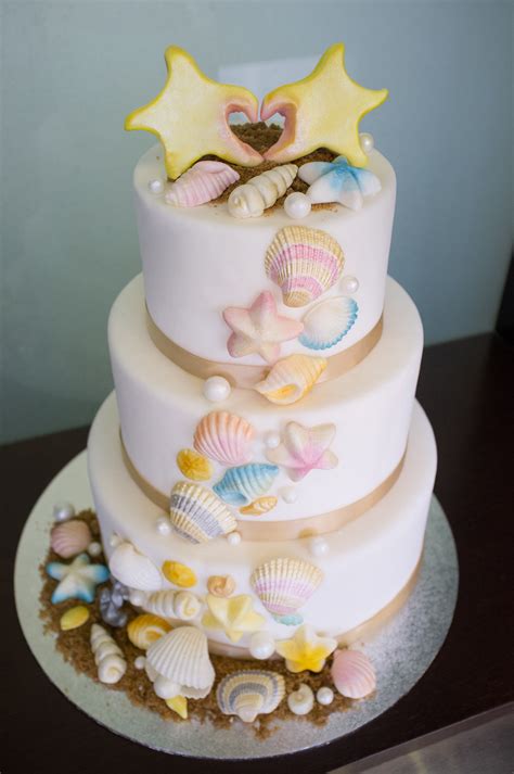 Top the sea ocean themed cakes coco cake land Fann: Ocean-themed Wedding Cake