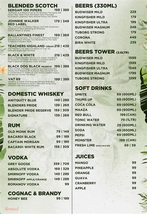 Menu Of Tahiti Kondhwa Pune Dineout