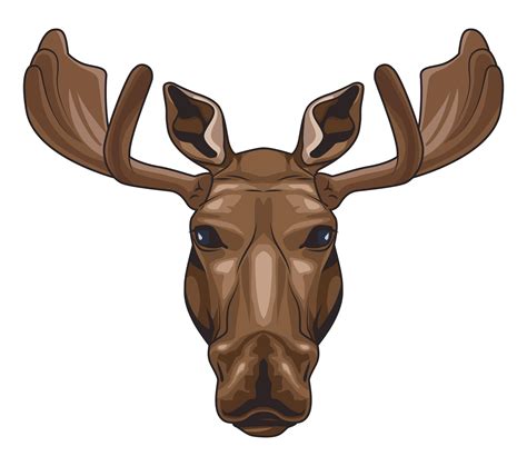 Moose Animal Wild Head Colorful Character Icon 2500109 Vector Art At