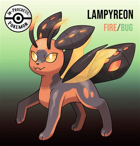 In Progress Pokemon Evolutions Lampyreon Firebug On Rare