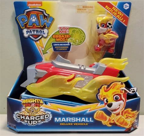 Paw Patrol Mighty Pups Charged Up Marshalls Deluxe Vehicle With