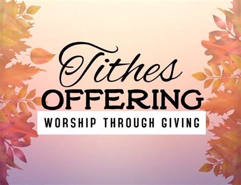 Tithes And Offering Template Postermywall