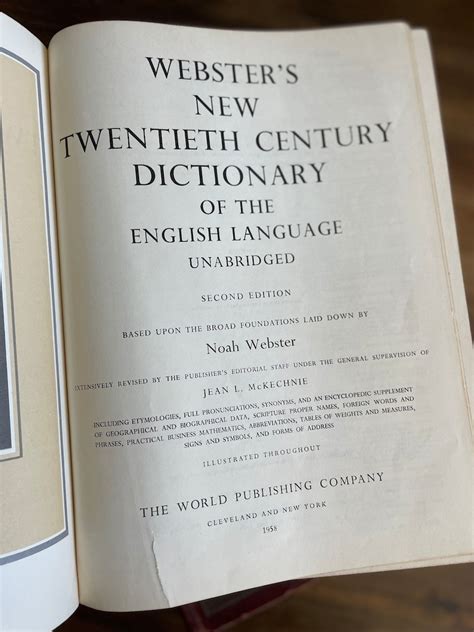Websters New Twentieth Century Dictionary Of The English Language