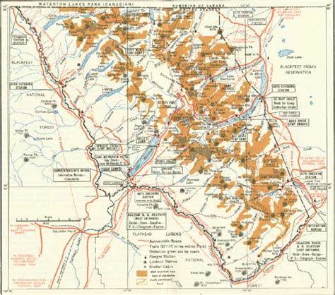Glacier National Park Map Ph