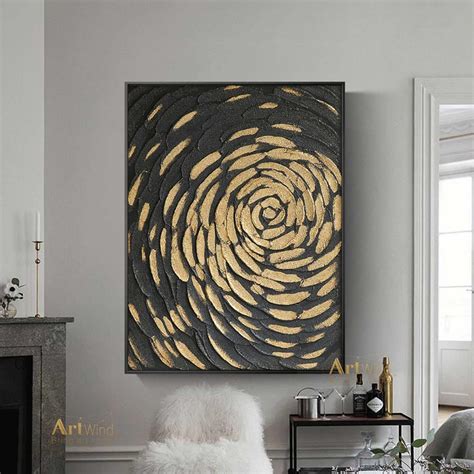 Painting Extra Large Wall Artabstract Paintinggold Paintingset Of 2