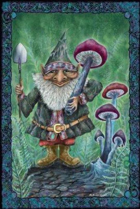 Mushroom Gnome Mike Dubois Art Fantasy Poster Ebay