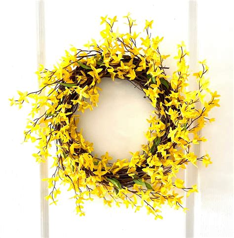 Forsythia Wreath Spring Wreath For Front Door T For Her Mothers