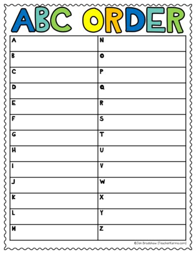 How To Teach Abc Order With These Freebies Classroom Freebies