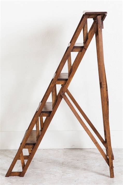 Image Result For Wooden Folding Library Ladder Ladder Wooden Ladder